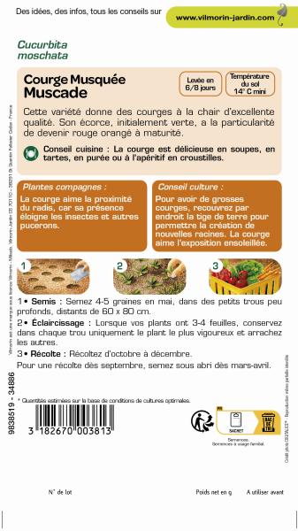 Potagères - Courge Musquée de Provence - Légumes d'Autrefois - MEDIA_PACKAGING_VERSO